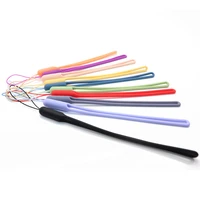 multicolor soft silicone wrist lanyard mobile phone chain straps keychain charm cords diy hang rope lanyards