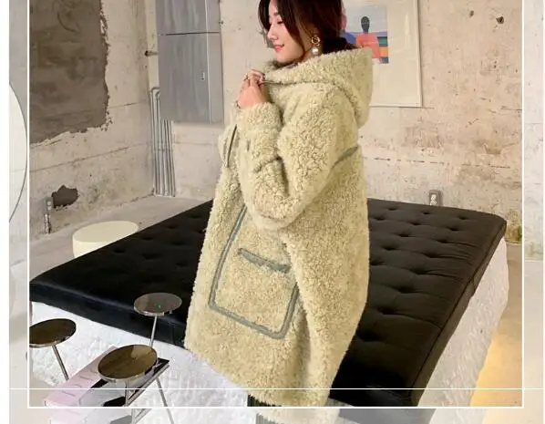 Пальто с натуральным мехом шерстяная куртка осеннее зимнее пальто женская одежда корейская винтажная овечья овчина размера плюс Abrigo Mujer T4362