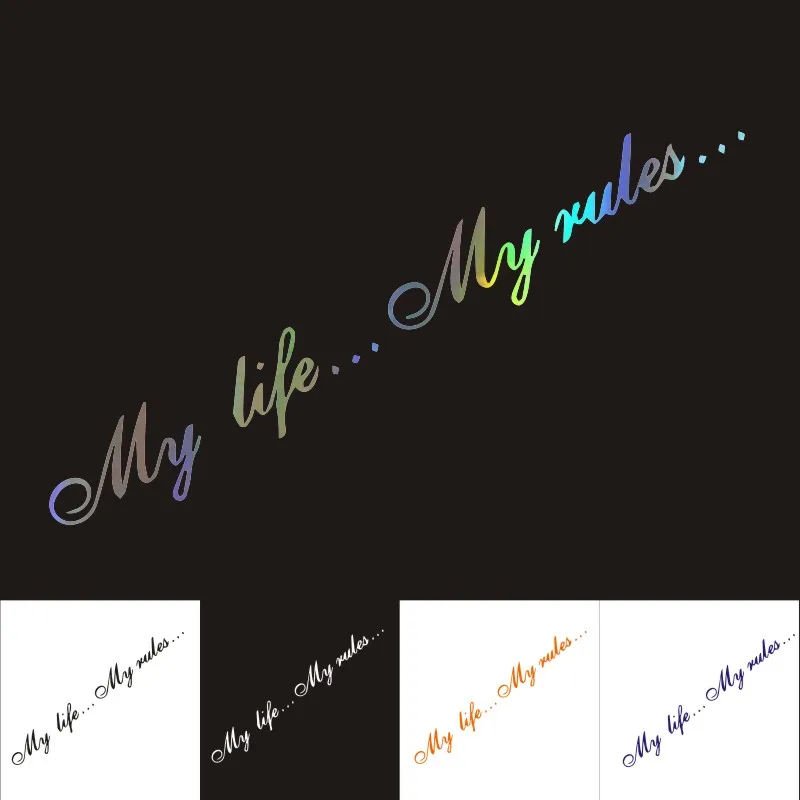 

Car Stickers My Life My Rule Waterproof Personality Is Suitable for Window Covering Scratch Sticker PVC, 20cm * 4cm