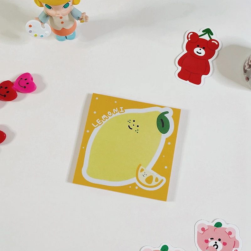 

50 Sheets Ins Hot Cute Cherry Memo Pad To Do List Time Sticky Note Office Note Paper Memo Message School Supplies Stationery