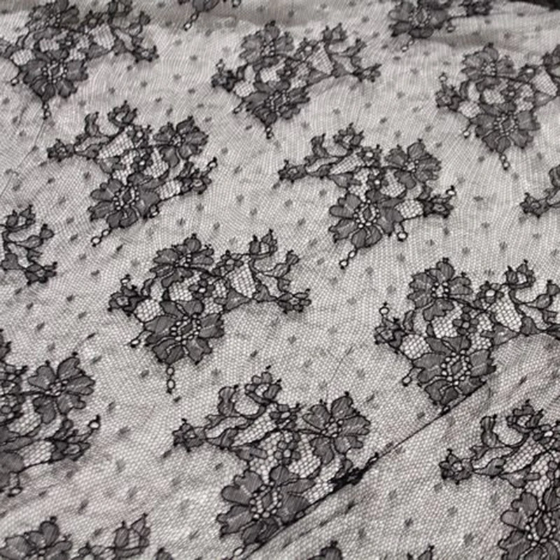 

1 yard 150cm Black Off White Mesh Lace Fabric DIY Wedding Dress Nightdress Skirt Curtain Background Sewing Cloth