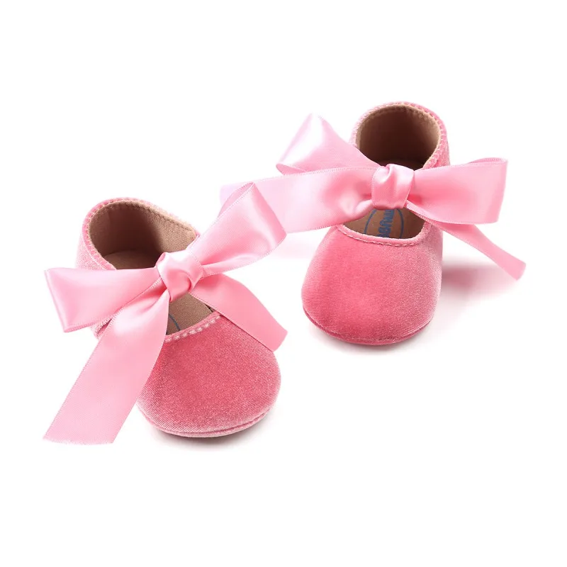 

Baby Girl Shoes Riband Bow Lace Up PU Leather Princess Baby Shoes First Walkersborn Moccasins For Girls