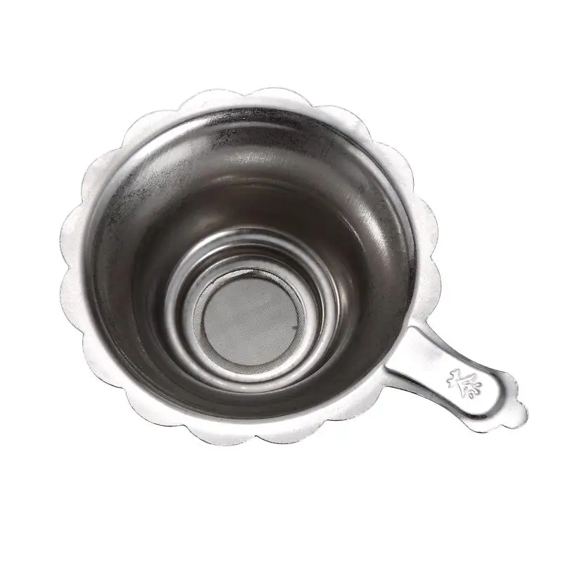 Высококачественный двухслойный сетчатый ситечко для чая из нержавеющей стали