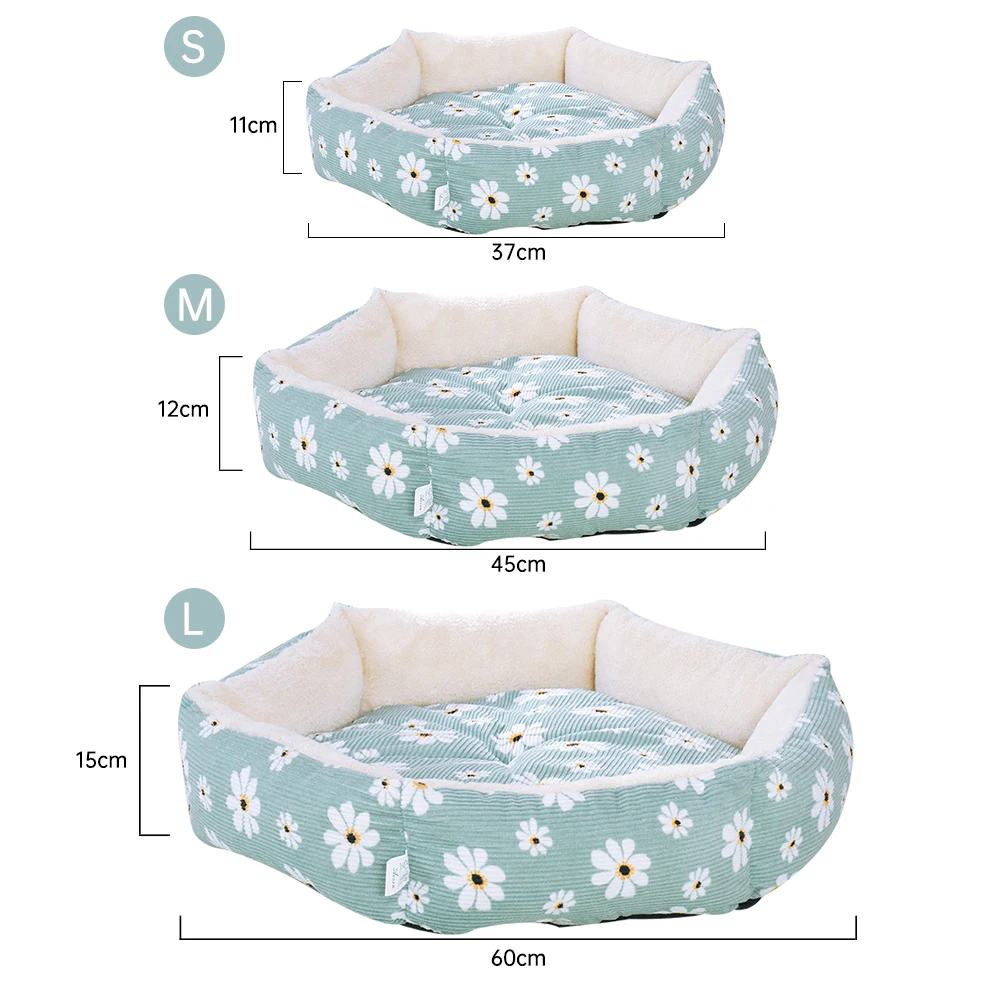 Шестиугольная кровать для кошек и собак средних маленьких питомцев летняя