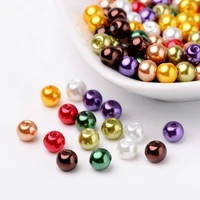 4mm6mm8mm lavender garden mix pearlized glass pearl loose jewelry making diy beads jewelry ball bead for diy craft findings