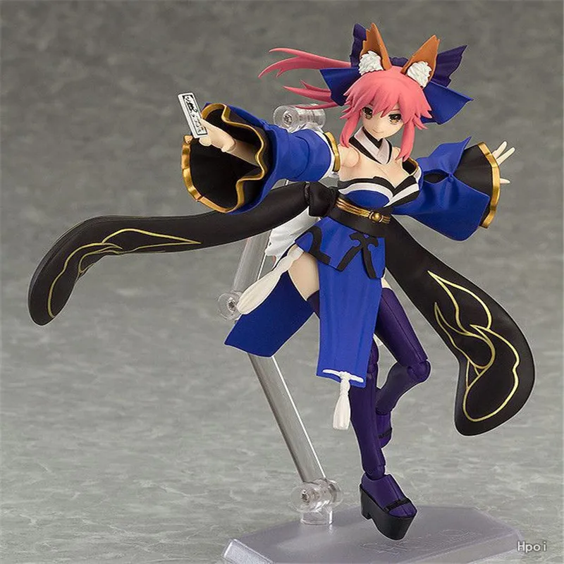 Фигурка Аниме 14 см Fate/Extra Caster Figma 304 # Yuzaoqian милая лиса подвижная фигурка игрушки для