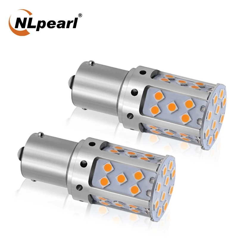 

NLpearl 2x Signal Lamp P21W Led 1156 BA15S PY21W BAU15S Canbus Bulb 3030 35SMD 1157 BAY15D Car Turn Signal Light Reverse Lamp