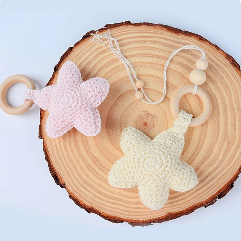 

BPA Free Wooden Baby Gym Toys Baby Stroller Hanging Pendants Newborn Play Activity Gym Frame Hanging Rattle Toys Teething Ring