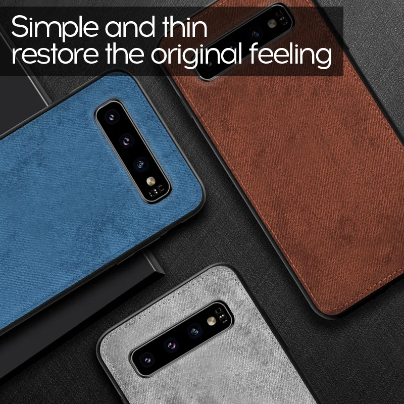 IIOZO Магнитный тканевый чехол для samsung Galaxy S8 S9 S10 Plus Note 8 Note 9 ультратонкий тканевый Мягкий силиконовый чехол s