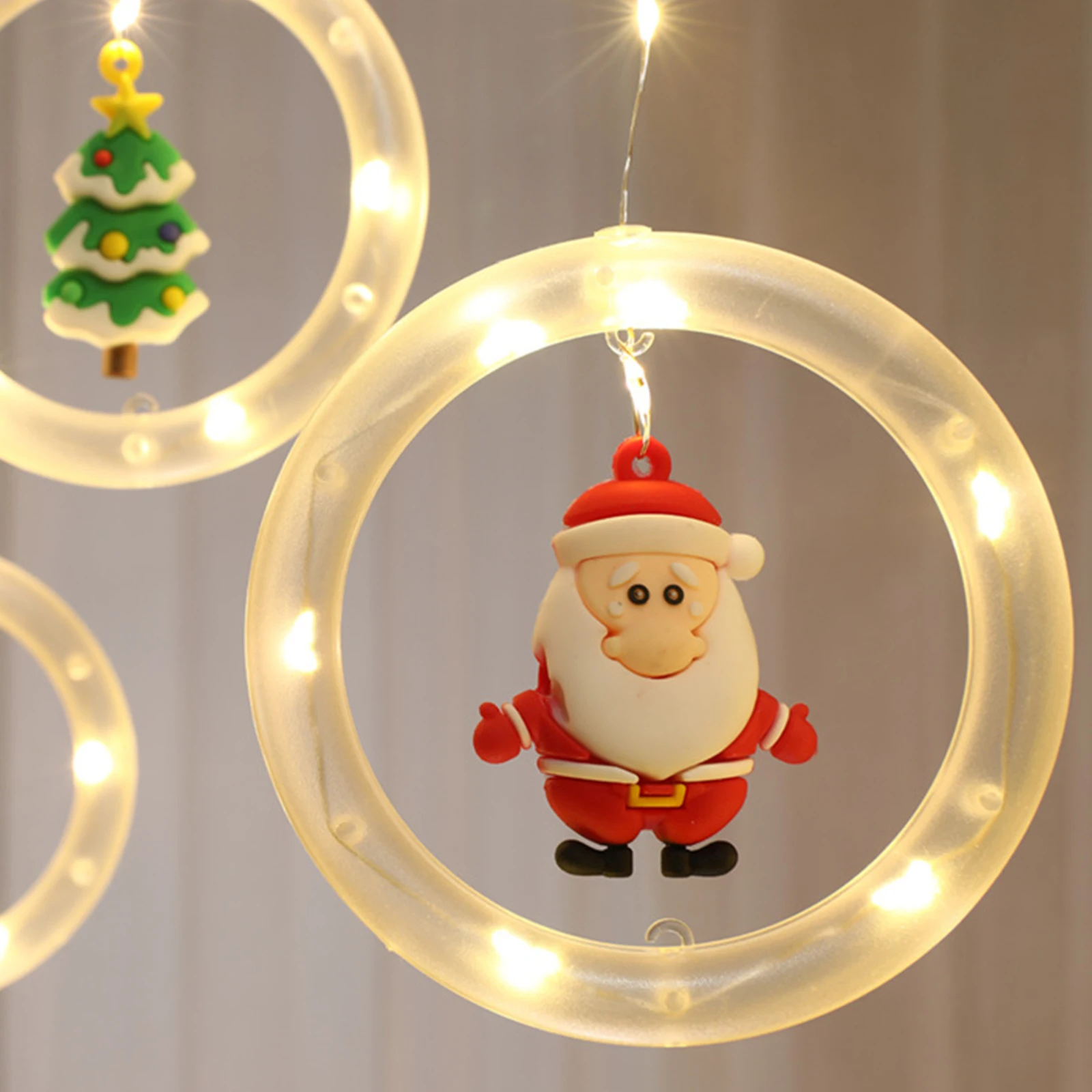 

9.8Feet Christmas String Lights LED Icicle Lights Curtain Fairy Hanging 3D Lights with USB for Christmas Party Window Decoration