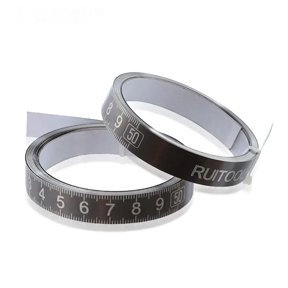 

Stainless Steel Miter Track Tape Elaborate Manufacture Prolonged Durable Self Adhesive Metric Scale Woodworking Tools