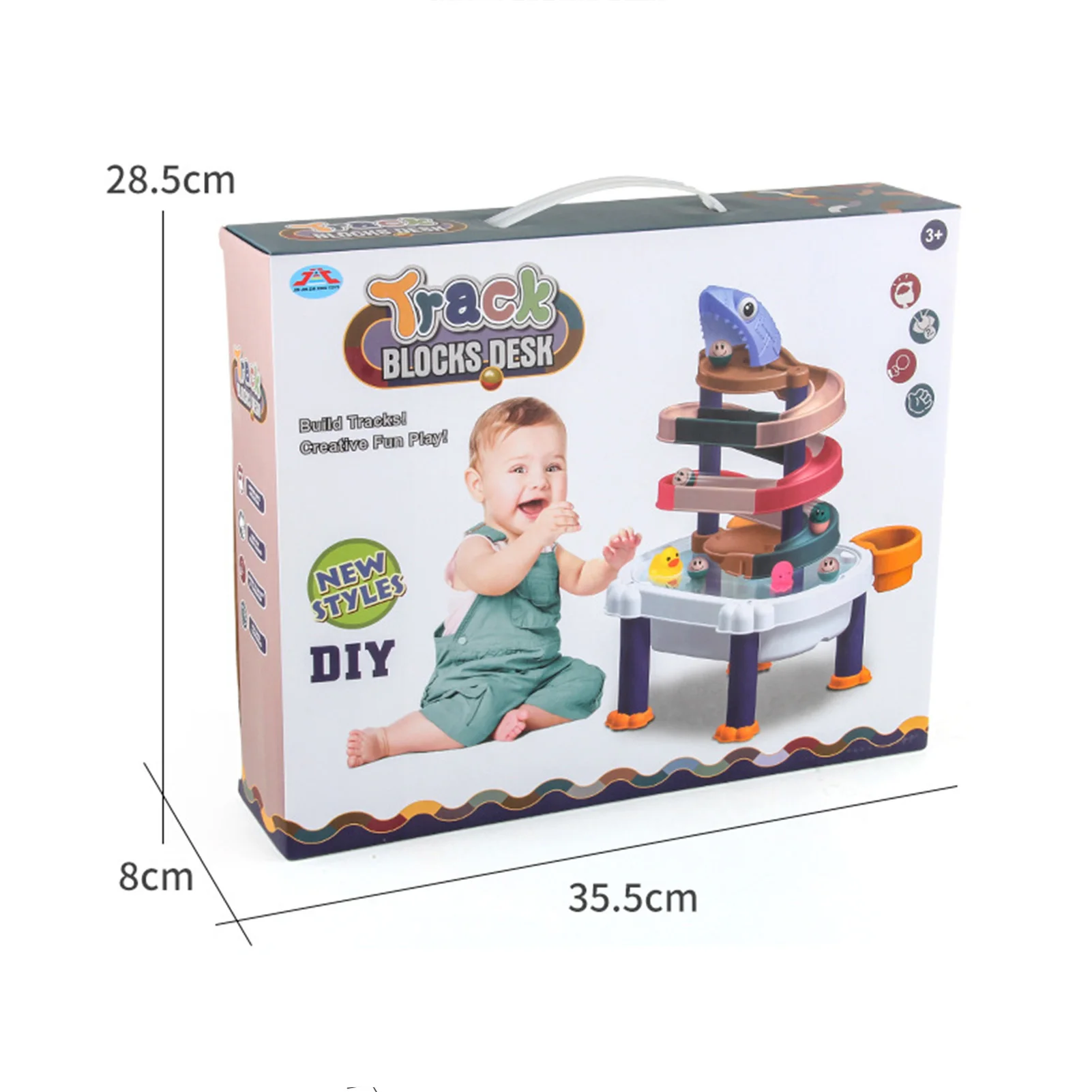 

Baby Bath Toys DIY Water Slide Waterfall Ball Track Toy Toddlers Suction Cup Orbits Ball Bathroom Bathtub Shower Playing Toys