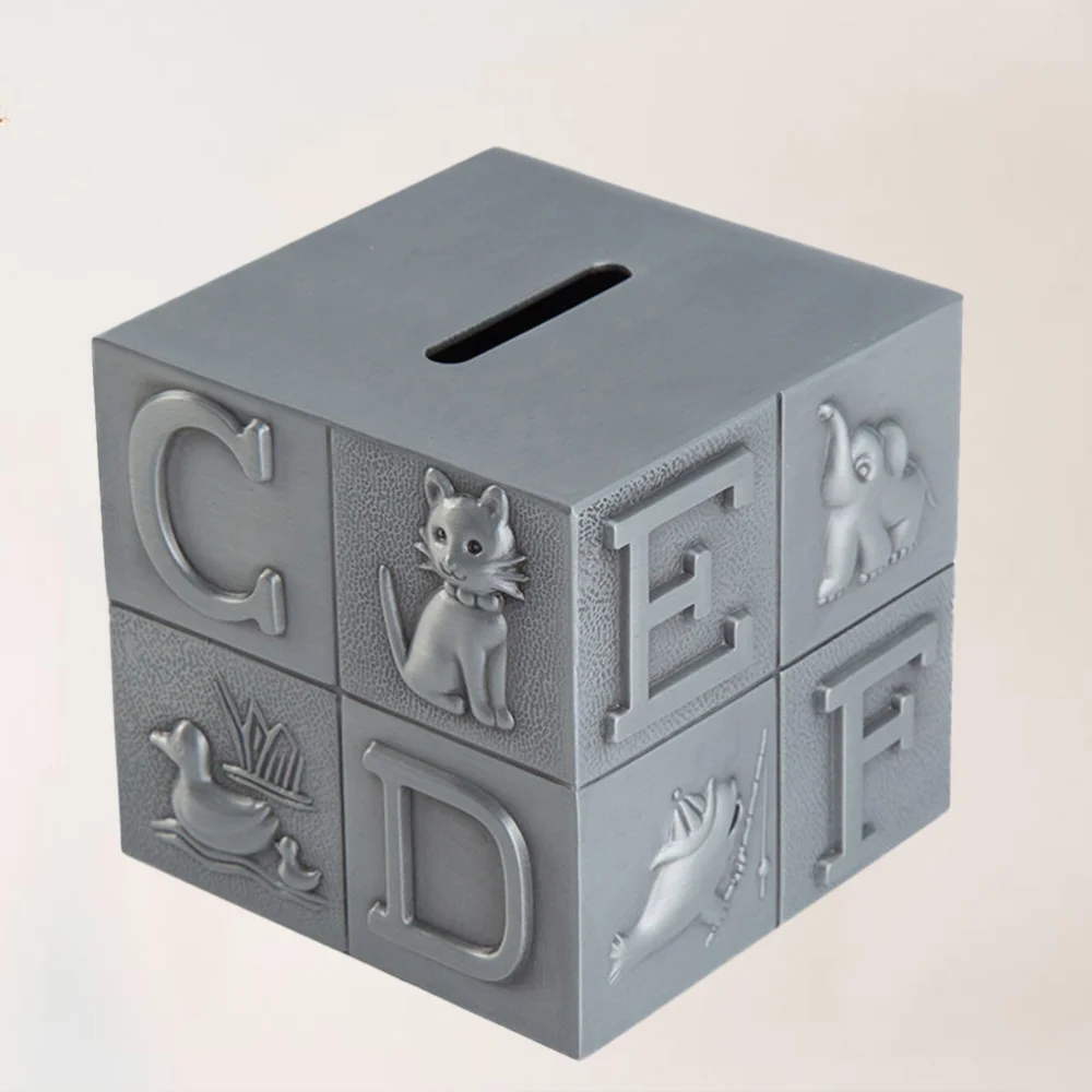 

Piggy Bank Creative Metal Coin Bank Money Holder Saving Pot Desktop Ornament