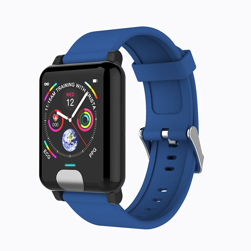 Водонепроницаемый ЭКГ PPG умный Браслет Horloges Bloeddrukmeting Horloge Hartslagmeter фитнес-браслет Gps трекер здоровье браслет часы - Цвет: Silica gel