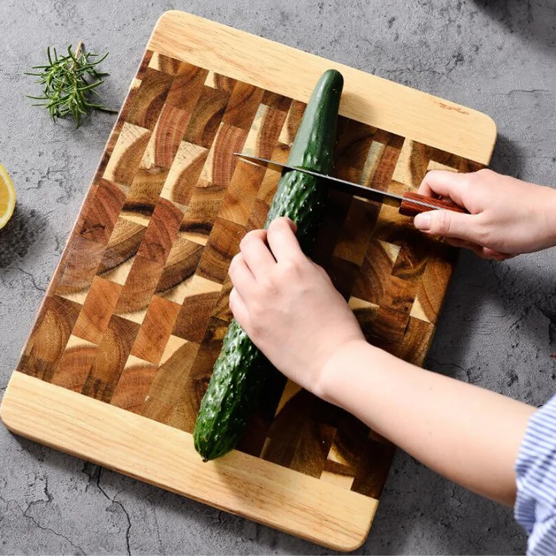 

Acacia Wood Cutting Board with Hand Grips & Grade 3Tier Cooling Rack Stackable Cooling Racks