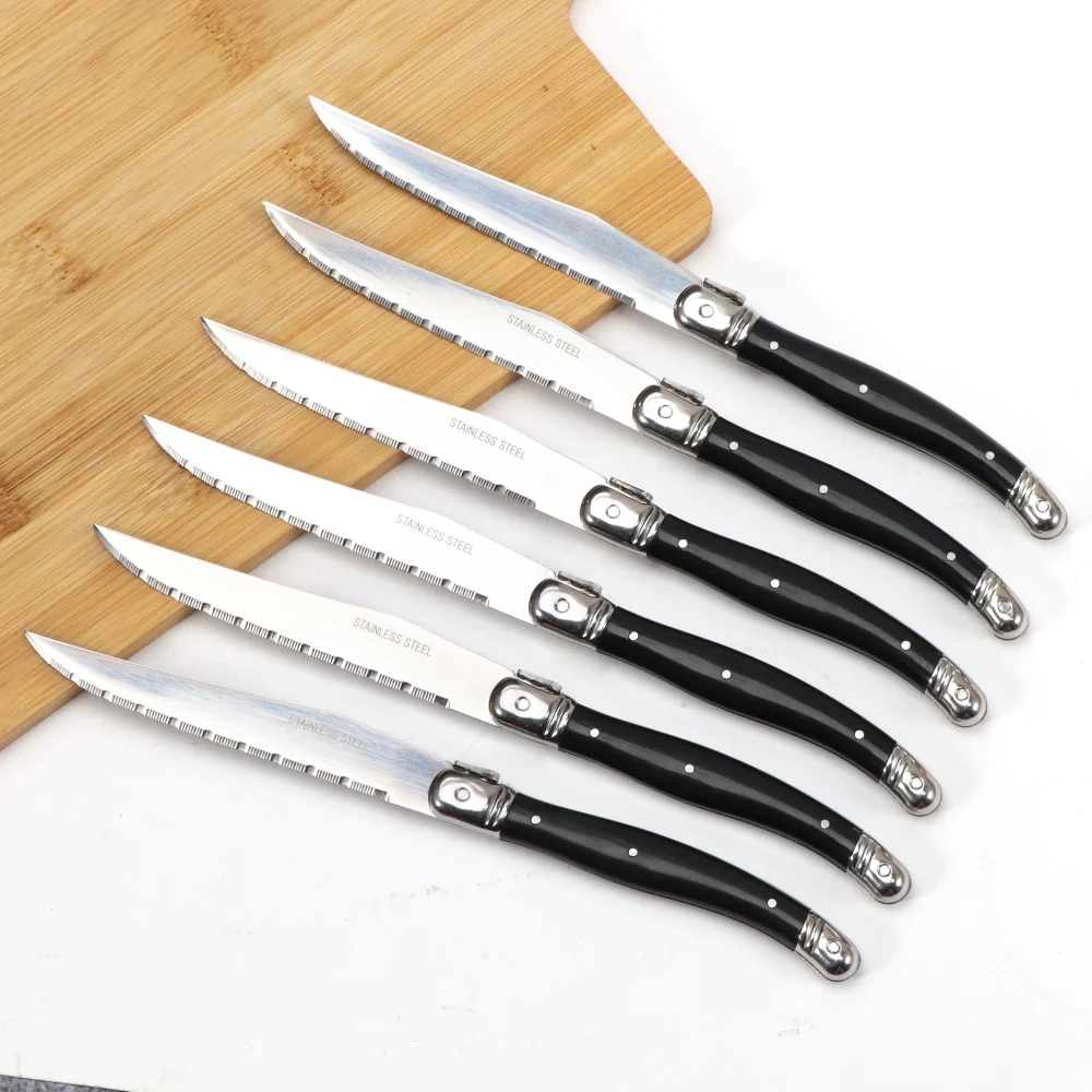

Steak Knives Set of 6 Dishwasher Safe Steak Knives Highly Resistant and Durable Stainless Steel Steak Knives