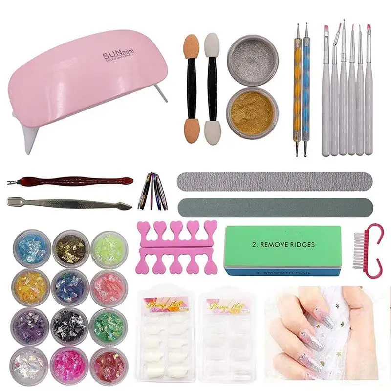 

Nail Art Set Glitter Powder Nail Art Decoration Tools for Acrylic Nail Starter Manicure Tools