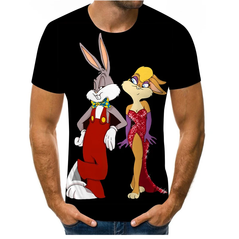 

Hot-selling new men's and women's fashion 3DT shirts, Cheap&Chic casual style clothing, Pooh bear and funny rabbit pattern