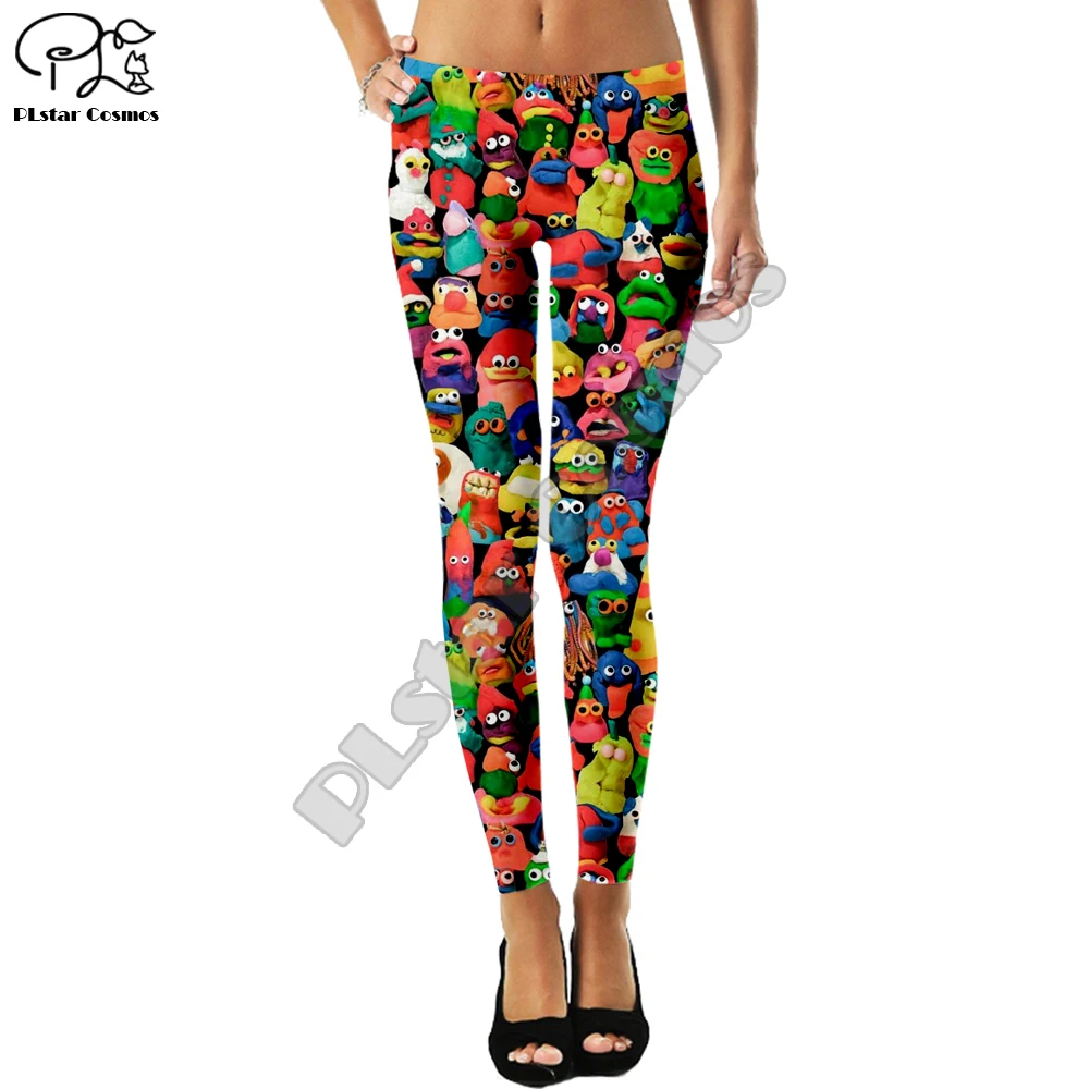 Красочные Леггинсы образец Женская пищевой конфеты фруктового шить леггинсы с