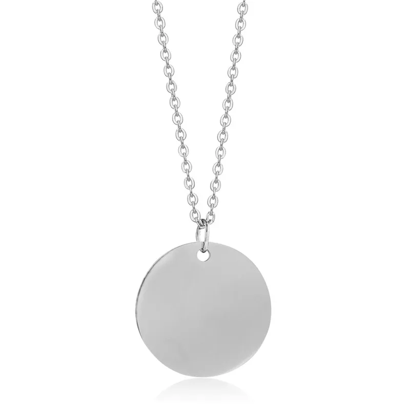 ZORCVENS круглая бирка для собаки ожерелье серебро/золото/черный цвет из нержавеющей