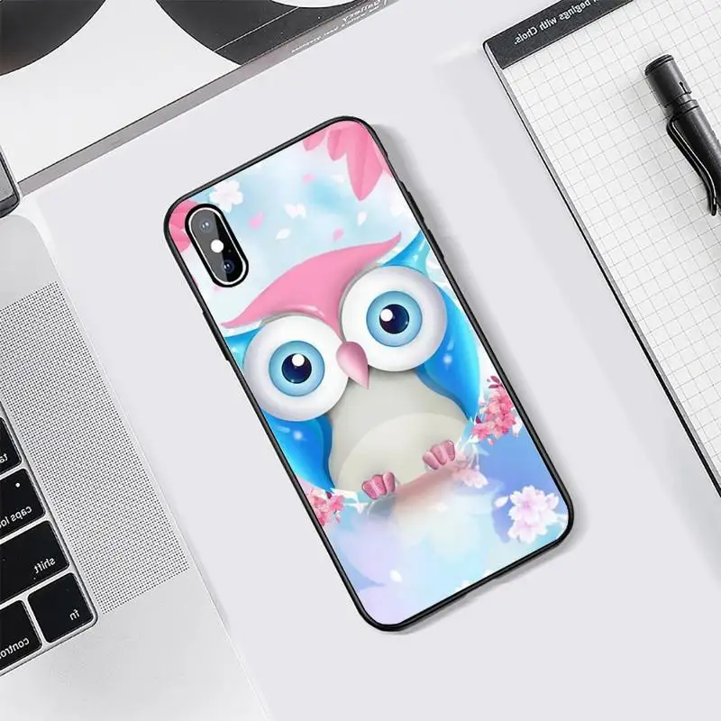 

Cute Owl Lover Cartoon Phone Case Tempered glass For iphone 5C 6 6S 7 8 plus X XS XR 11 PRO MAX
