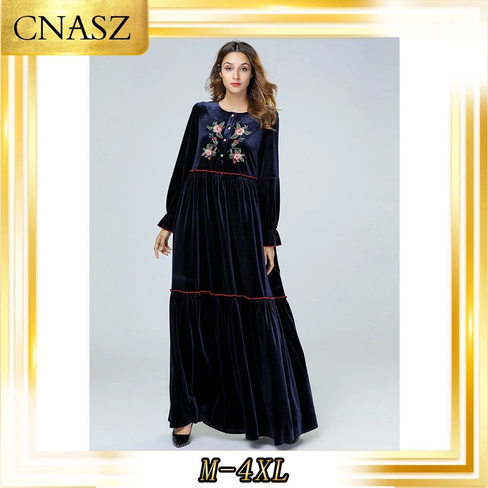 Abaya турецкий марокканский кафтан простой вышитый плиссированный кардиган