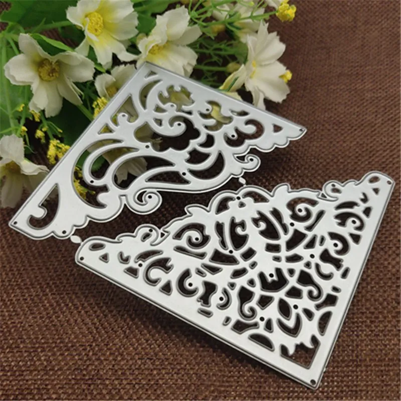 Маленькая Цветочная рамка кружевные металлические режущие штампы трафареты для