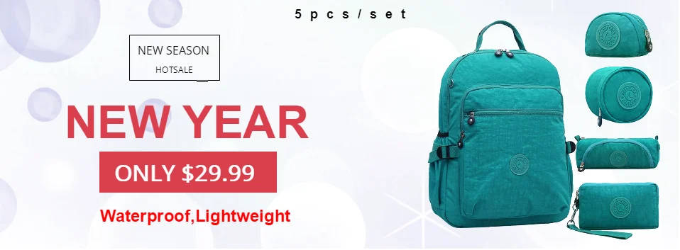ACEPERCH Для женщин Рюкзак 5 шт./компл. Mochila Escolar Feminina школьная сумка для девочек подростков нейлоновые рюкзаки женские Sac A Dos