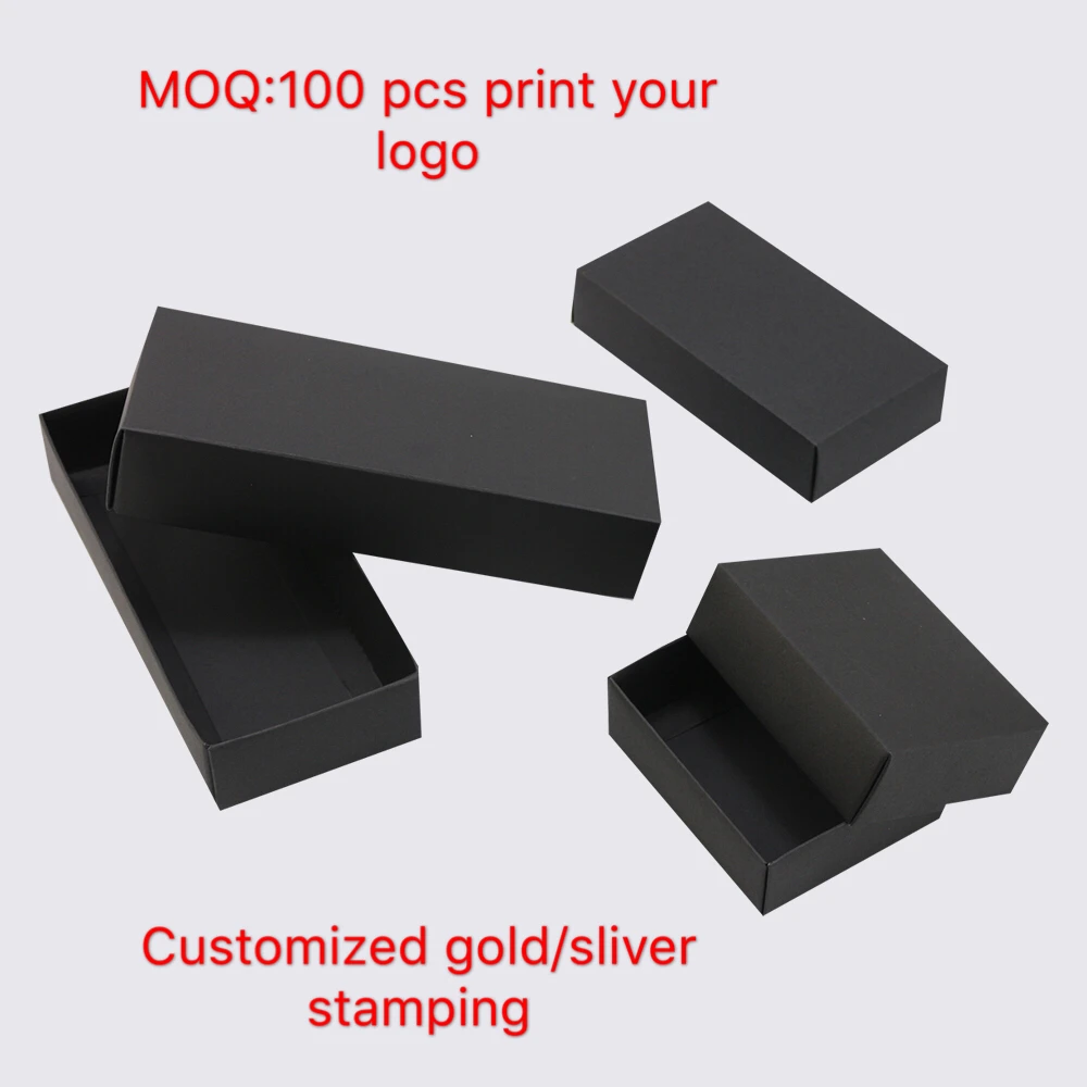 10 шт. бумажная коробка Подарочная бумажные коробки для упаковки конфет с крышкой