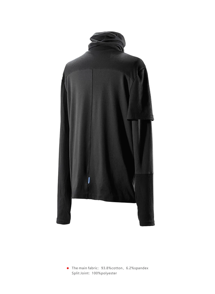 Reindee lusion deconstructed high collar t turtleneck  therma insulation techwear darkwear ninjawear streetwear