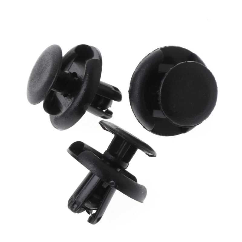 50 Pcs 7mm Hole Black Plastic Fastener Bumper Fender Push Clip For Suzuki Alto