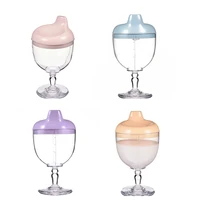 baby cup party goblet 150ml baby goblet water bottle learn to drink cup infant cups with duckbill mouth shape for feeding baby