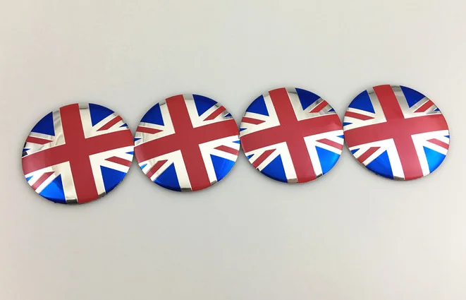 4 шт. 56 мм Флаг Великобритании Центральная крышка колеса автомобиля значок