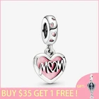 Бусины-шармы женские из серебра 2021 пробы с сердечками