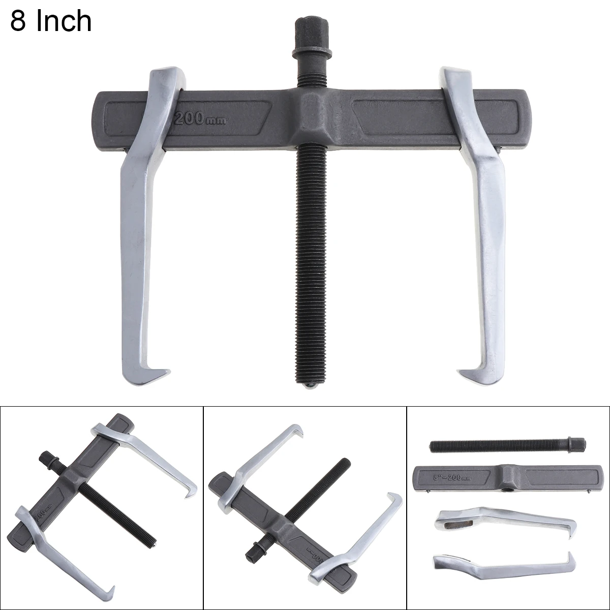 

8 Inch CR-V Single Hook Two Claws Puller Separate Lifting Device Strengthen Bearing Puller Rama for Auto Car Repair Hand Tool