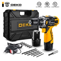 deko new 12v 16v 20v cordless drill screwdriver mini wireless power driver lithium ion battery led light 181 settings