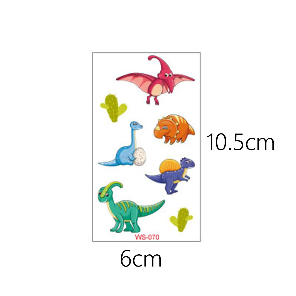 Dinosaurs Tattoo Stickers Children Birthday's Gift Fake Kids Tatuajes Body Art Waterproof Temporary Taty Decor 724 | Дом и сад
