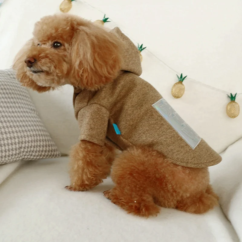 Пальто для собак толстовка с капюшоном Зимняя Одежда питомцев костюм щенков