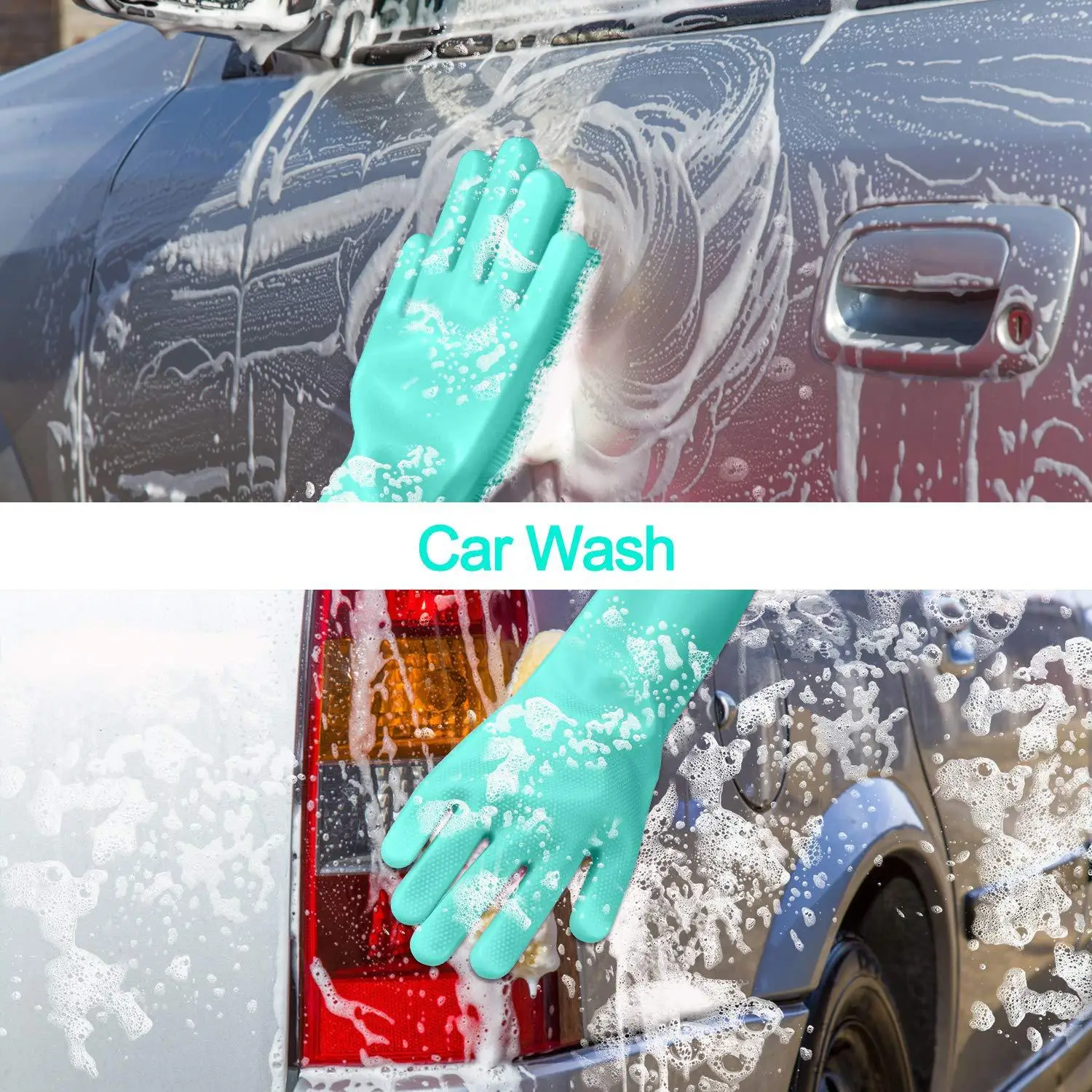 

1Pair Dishwashing Cleaning Gloves Magic Silicone Rubber Dish Washing Glove for Household Scrubber Kitchen Clean Brushes Scrub