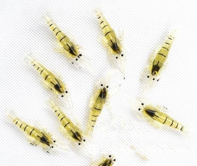 Mavllos 3pcs/lot 4cm 1.2g Artificial Soft Shrimp Fishing Lure Silicone Bait Hooks Sea Soft Plastic Fishing Wobbles