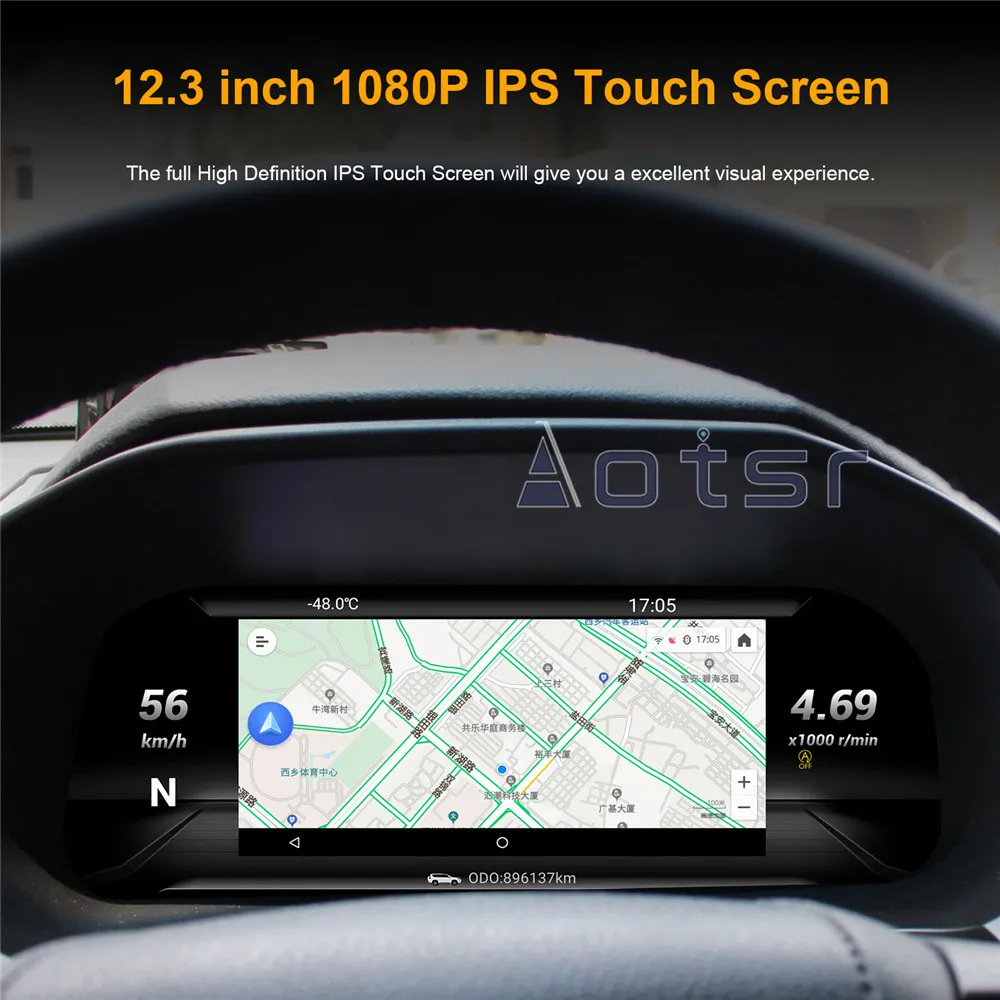12 3 дюйма Android 9 0 для Toyota Prado 150 2010 2019 LCD панель инструментов в сборке модификация