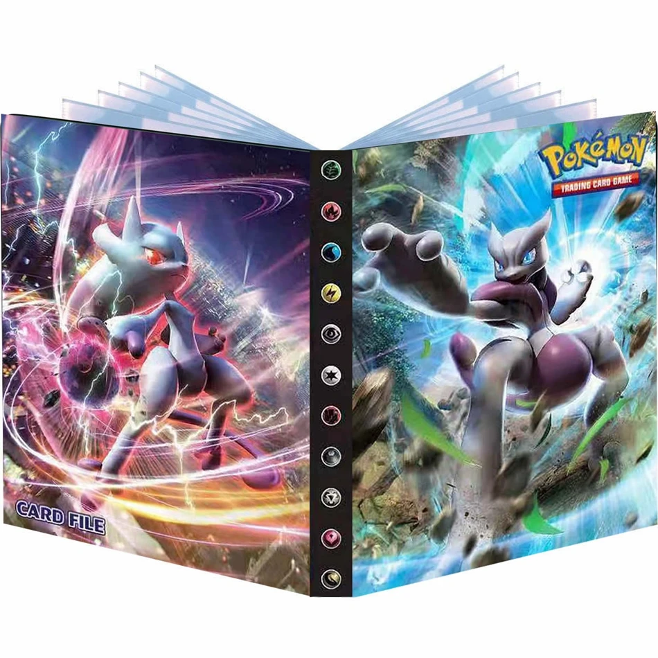 240 шт. альбом Pokemon игральные держатель игровой карты связующего с рисованным
