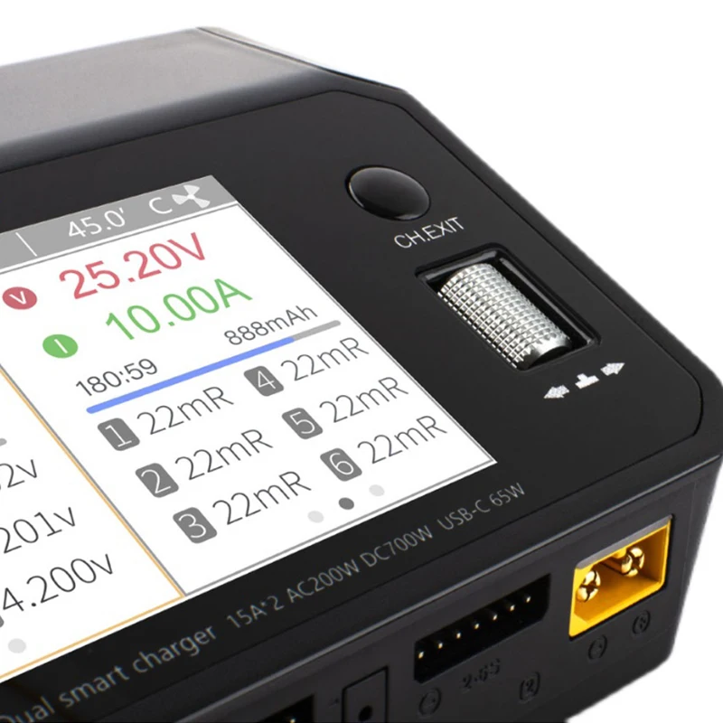 ToolkitRC M6DAC High Power 15A / DC700W Dual Channel Battery Balance Charger 1-6S Built-in Supply For PD65W Fast Charging | Игрушки и