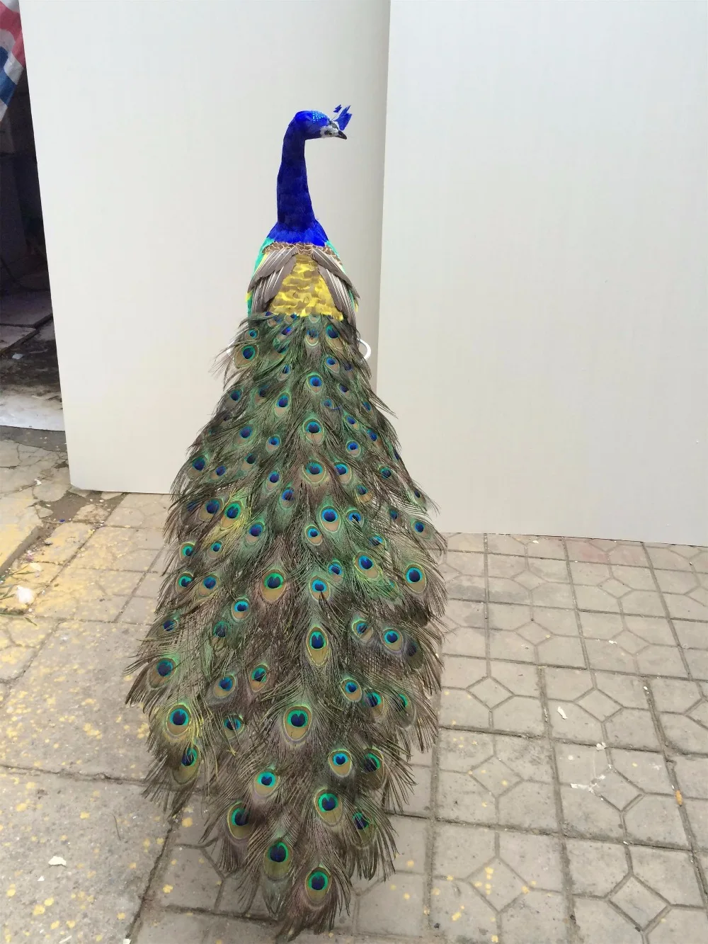 

big real life beautiful peacock model foam&feather long tail large peacock bird gift about 150cm d0016