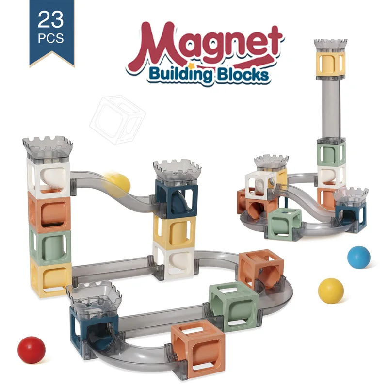 Магнитный конструктор магнитный лабиринт кубик гоночная трасса шар трек воронка