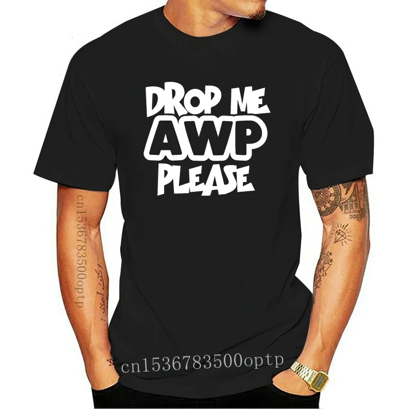 Мужская хлопковая футболка Drop Me AWP пожалуйста-CSGO Counter Strike Go с короткими рукавами и