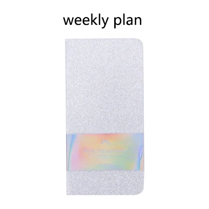 weekly plan Легкая Роскошная Алмазная текстура еженедельник ежедневник пули дневник самостоятельное наполнение ядро путешествия канцелярские принадлежности подарок - Цвет: weekly plan