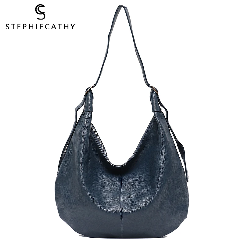 Повседневные большие Наплечные сумки SC из натуральной кожи для женщин