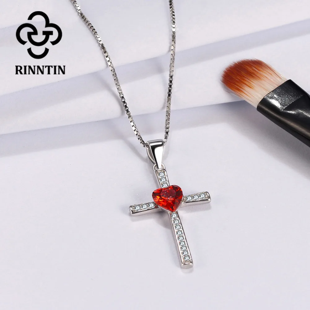 Rinntin женская подвеска из стерлингового серебра 925 пробы 6 цветов с цирконием и