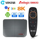 2021 Смарт ТВ-приставка VONTAR AX95 4 Гб 128 ГБ Android 9 Amlogic S905X3 4K 8K Поддержка Dolby BD MV BD Wifi Youtube ТВ-приставка